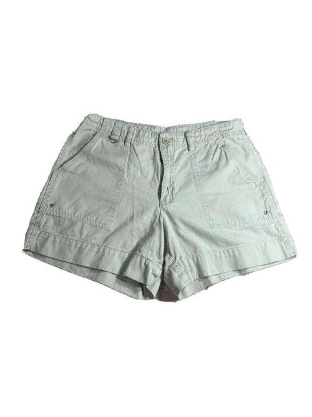 Jackie Blue Womens Chino Khaki Shorts Size 8 tan cargo buttons Pockets